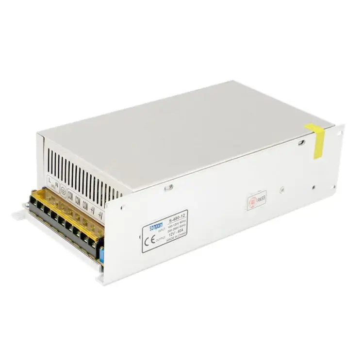 SOMPOM S-480-12 480W 12V 40A Iron Shell Driver LED Light Strip Lighting Monitor Power Supply - 480W 40A