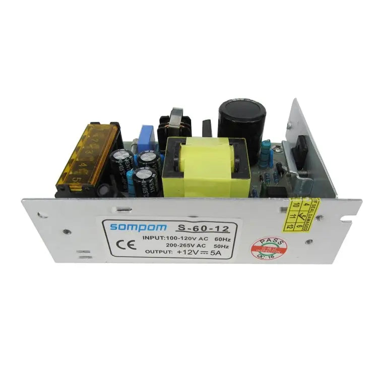 SOMPOM S-60-12 60W 12V 5A Iron Shell Driver LED Light Strip Lighting Monitor Power Supply 60W 5A - 60W 5A