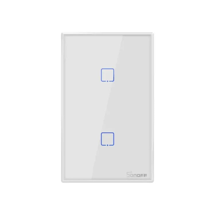 Sonoff T2 Touch 120mm Tempered Glass Panel Wall Switch Smart Home Light Touch Switch Compatible with Alexa and Google