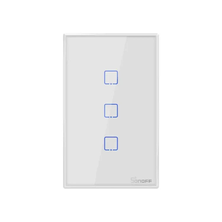 Sonoff T2 Touch 120mm Tempered Glass Panel Wall Switch Smart Home Light Touch Switch Compatible with Alexa and Google