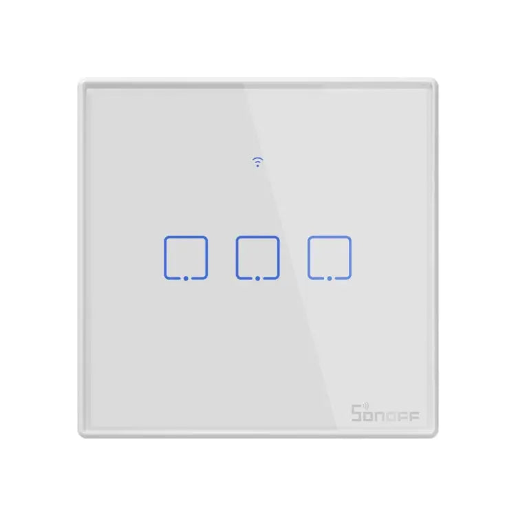 Sonoff T2 Touch 86mm Tempered Glass Panel Wall Switch Smart Home Light Touch Switch Compatible with Alexa and Google