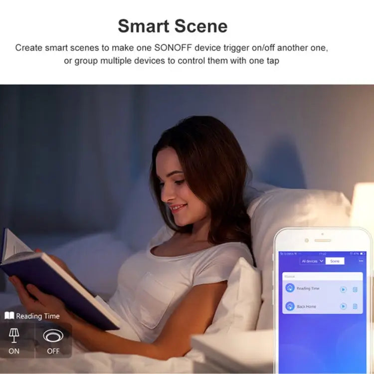 Sonoff T2 Touch 86mm Tempered Glass Panel Wall Switch Smart Home Light Touch Switch Compatible with Alexa and Google