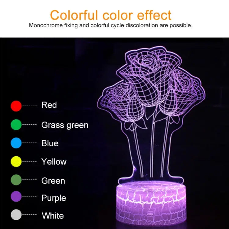 Spaceship Shape Creative Crack Touch Dimming 3D Colorful Decorative Night Light with Remote Control Spaceship Shape