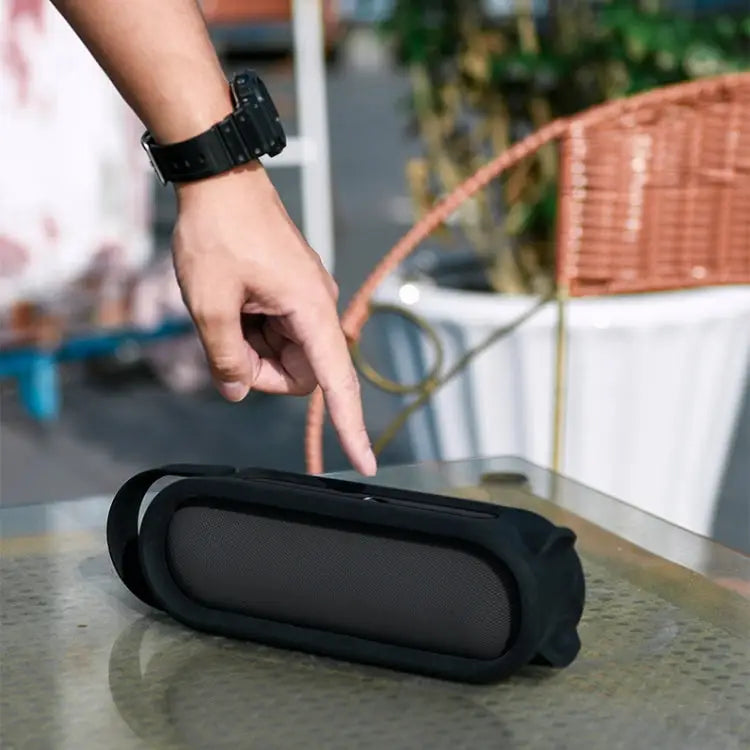 Speaker Silicone Protective Cover for Beats Pill + Black Light Grey - Black