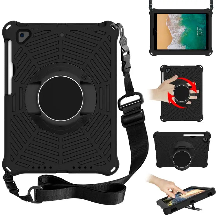Spider King EVA Protective Case with Adjustable Shoulder Strap & Holder & Pen Slot For iPad 9.7 2018 & 2017 / Pro 9.7