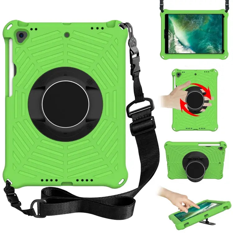 Spider King EVA Protective Case with Adjustable Shoulder Strap & Holder & Pen Slot For iPad 9.7 2018 & 2017 / Pro 9.7