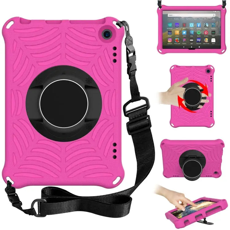 Spider King EVA Protective Case with Adjustable Shoulder Strap & Holder For Amazon Kindle Fire HD 8 2020 For iPad Mini