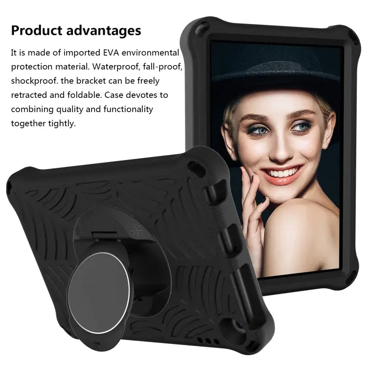 Spider King EVA Protective Case with Adjustable Shoulder Strap & Holder For Amazon Kindle Fire HD 8 2020 For iPad Mini