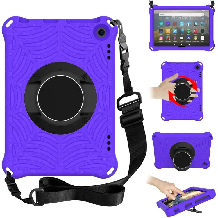 Spider King EVA Protective Case with Adjustable Shoulder Strap & Holder For Amazon Kindle Fire HD 8 2020 For iPad Mini