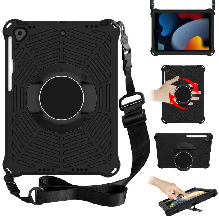 Spider King EVA Protective Case with Adjustable Shoulder Strap & Holder & Pen Slot For iPad 9.7 2018 & 2017 / Pro 9.7