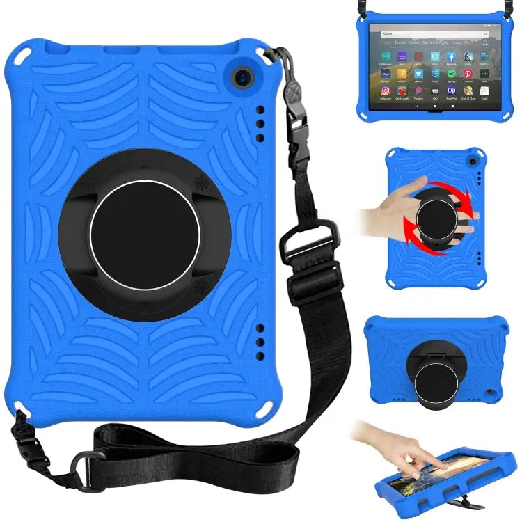 Spider King EVA Protective Case with Adjustable Shoulder Strap & Holder For Amazon Kindle Fire HD 8 2020 For iPad Mini