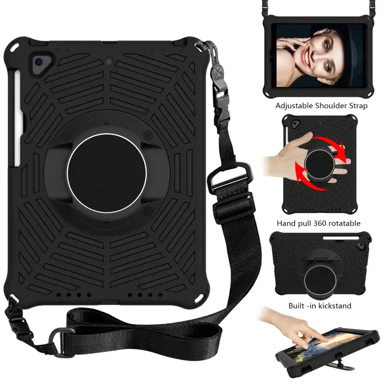 Spider King EVA Protective Case with Adjustable Shoulder Strap & Holder & Pen Slot For iPad 9.7 2018 & 2017 / Pro 9.7