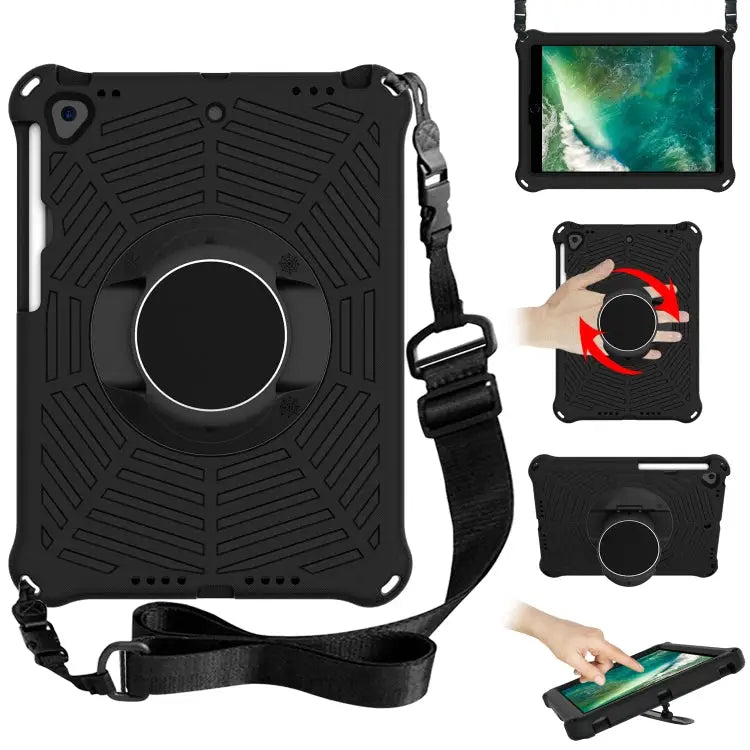 Spider King EVA Protective Case with Adjustable Shoulder Strap & Holder & Pen Slot For iPad 9.7 2018 & 2017 / Pro 9.7