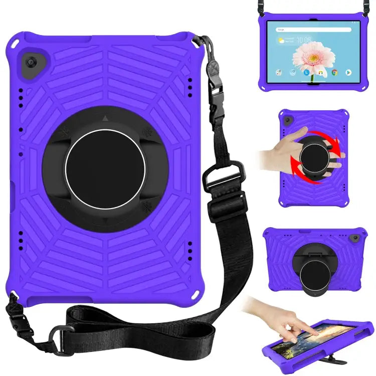 Spider King EVA Protective Case with Adjustable Shoulder Strap & Holder For Lenovo M10 Plus TB-X606F For Lenovo M10 FHD
