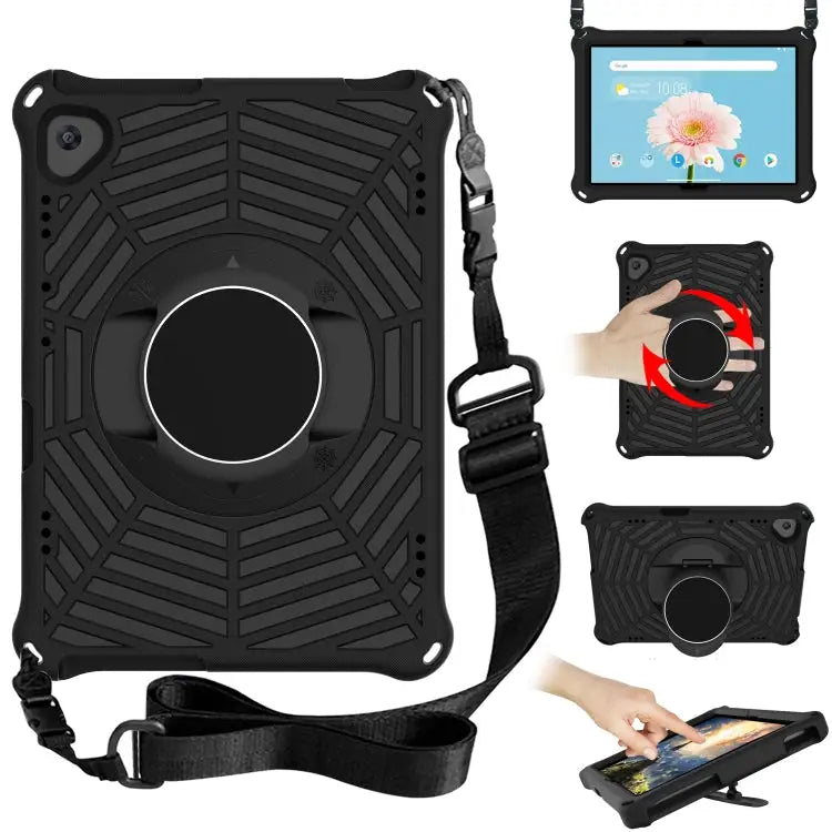 Spider King EVA Protective Case with Adjustable Shoulder Strap & Holder For Lenovo M10 Plus TB-X606F For Lenovo M10 FHD