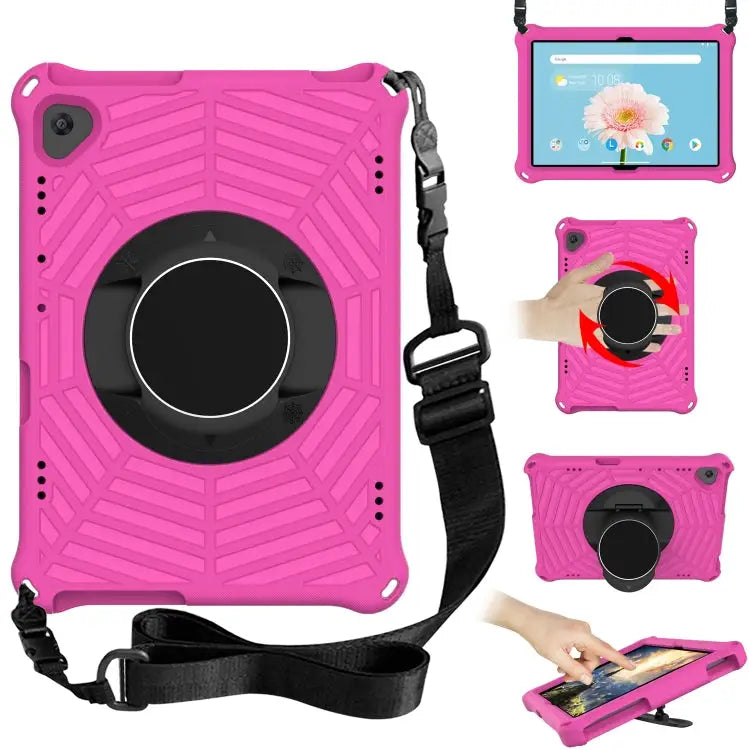 Spider King EVA Protective Case with Adjustable Shoulder Strap & Holder For Lenovo M10 Plus TB-X606F For Lenovo M10 FHD