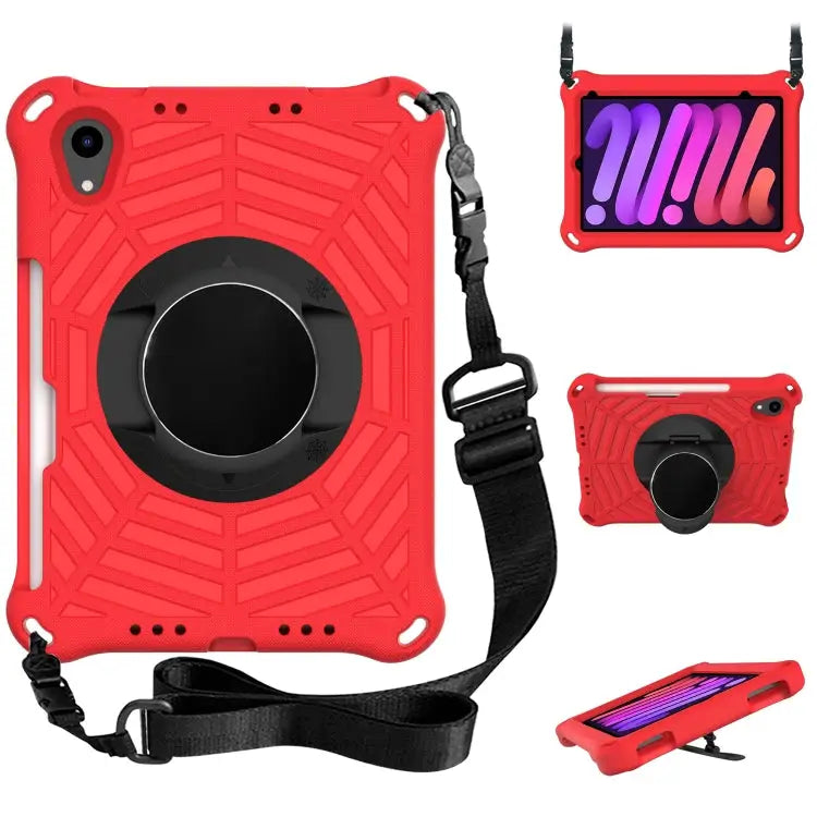 Spider King EVA Tablet Case with Shoulder Strap & Holder & Pen Slot For iPad mini 2024 / mini 6 - For iPad mini 2024