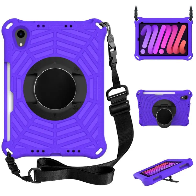 Spider King EVA Tablet Case with Shoulder Strap & Holder & Pen Slot For iPad mini 2024 / mini 6 - For iPad mini 2024