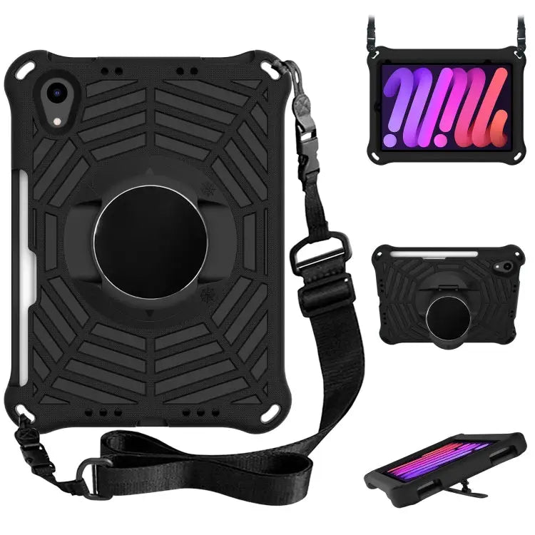 Spider King EVA Tablet Case with Shoulder Strap & Holder & Pen Slot For iPad mini 2024 / mini 6 - For iPad mini 2024