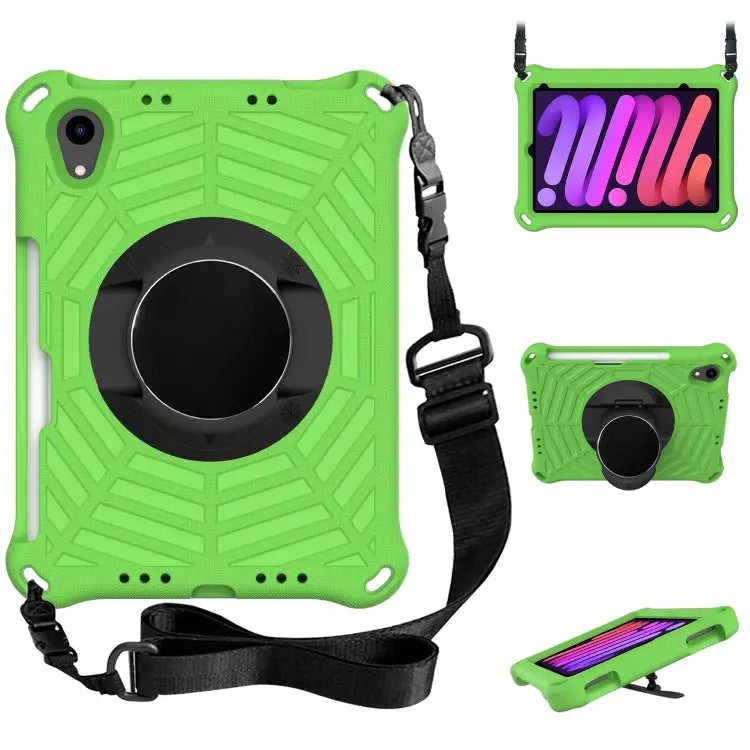 Spider King EVA Tablet Case with Shoulder Strap & Holder & Pen Slot For iPad mini 2024 / mini 6 - For iPad mini 2024