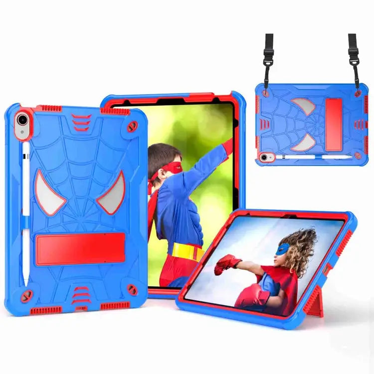 Spider Texture Silicone Hybrid PC Tablet Case with Shoulder Strap For iPad 10th Gen 10.9 2022 For iPad Pro 11 2021