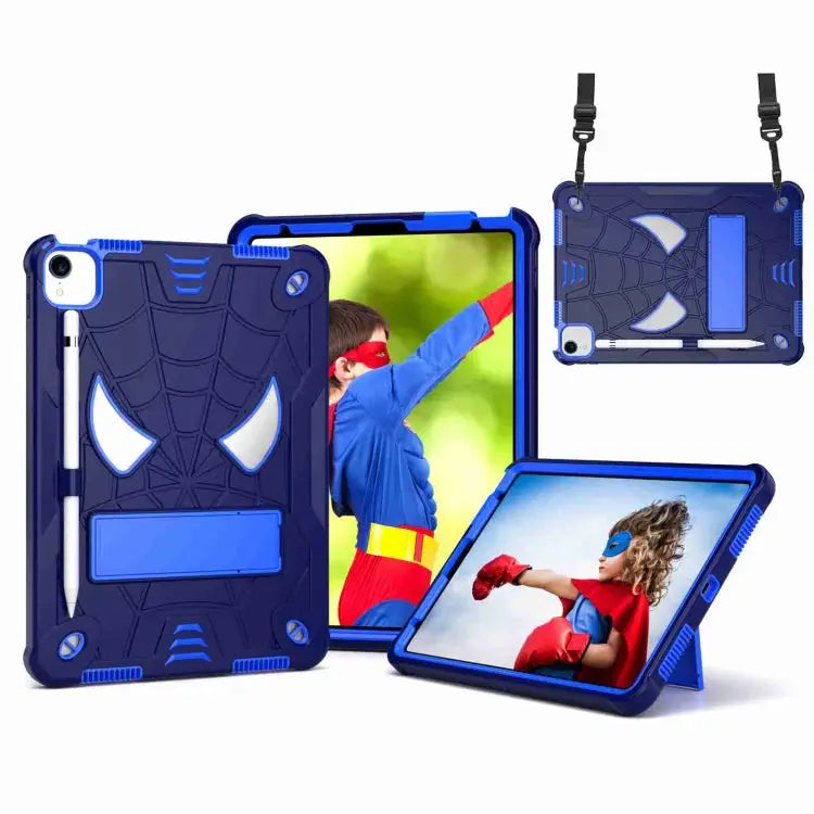Spider Texture Silicone Hybrid PC Tablet Case with Shoulder Strap For iPad 10th Gen 10.9 2022 For iPad Pro 11 2021