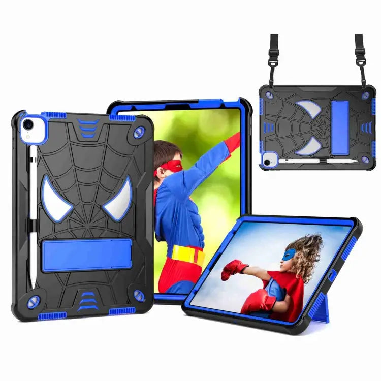 Spider Texture Silicone Hybrid PC Tablet Case with Shoulder Strap For iPad 10th Gen 10.9 2022 For iPad Pro 11 2021