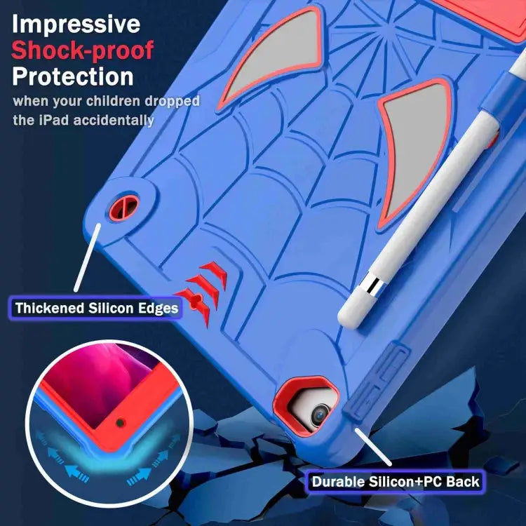 Spider Texture Silicone Hybrid PC Tablet Case with Shoulder Strap For iPad 10.2 2021 / 2020 / 2019 For iPad mini 6