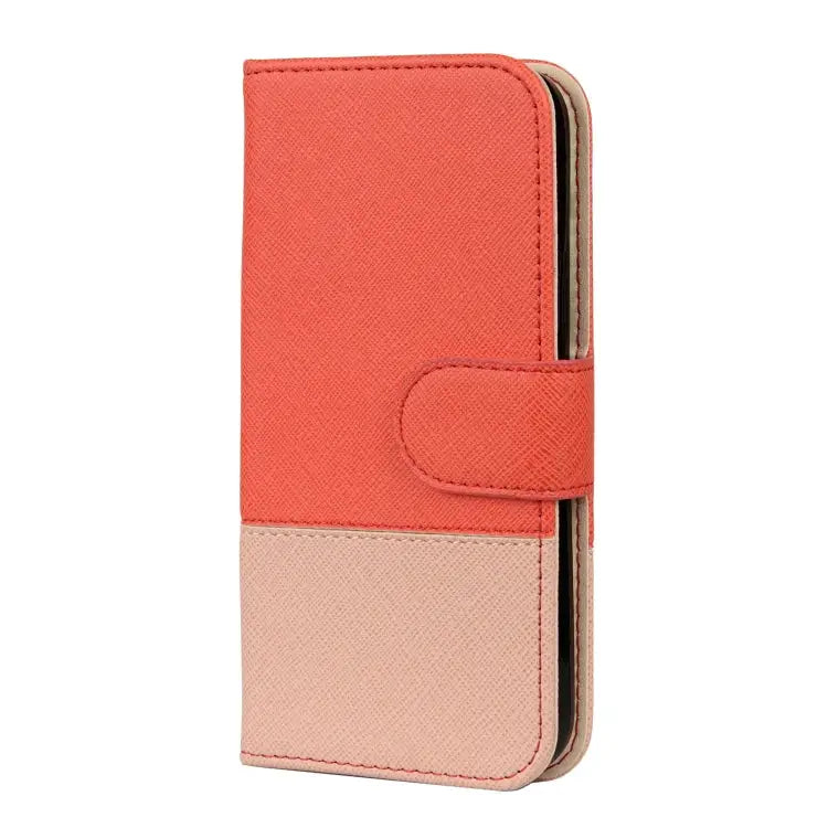 Splicing Color Horizontal Flip Leather Case with Holder & Photo Frame & Card Slots & Wallet For iPhone 12 mini
