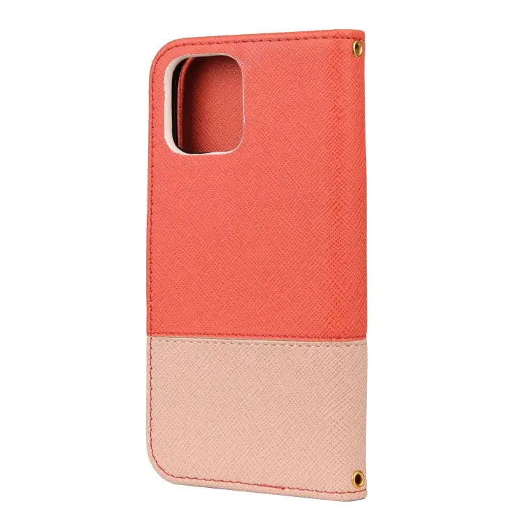 Splicing Color Horizontal Flip Leather Case with Holder & Photo Frame & Card Slots & Wallet For iPhone 12 mini