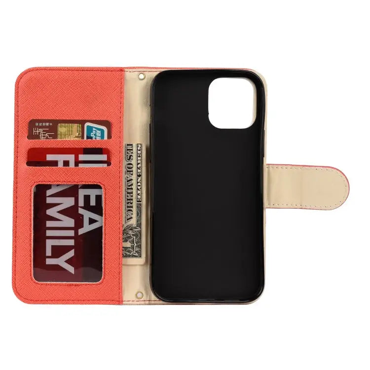 Splicing Color Horizontal Flip Leather Case with Holder & Photo Frame & Card Slots & Wallet For iPhone 12 mini