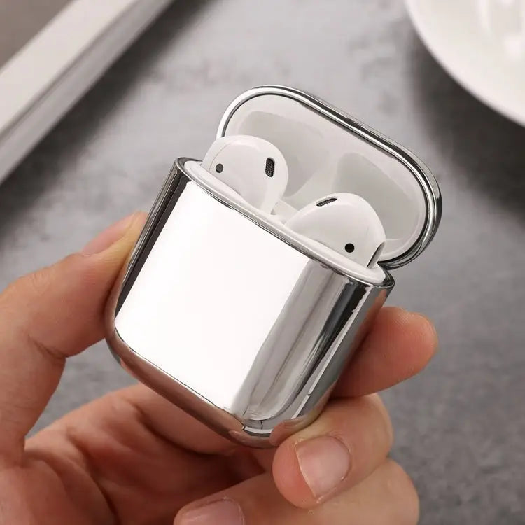 Split Electroplating TPU Earphone Protective Case with Hook For AirPods 1/2 For AirPods 3 For AirPods Pro - Apple