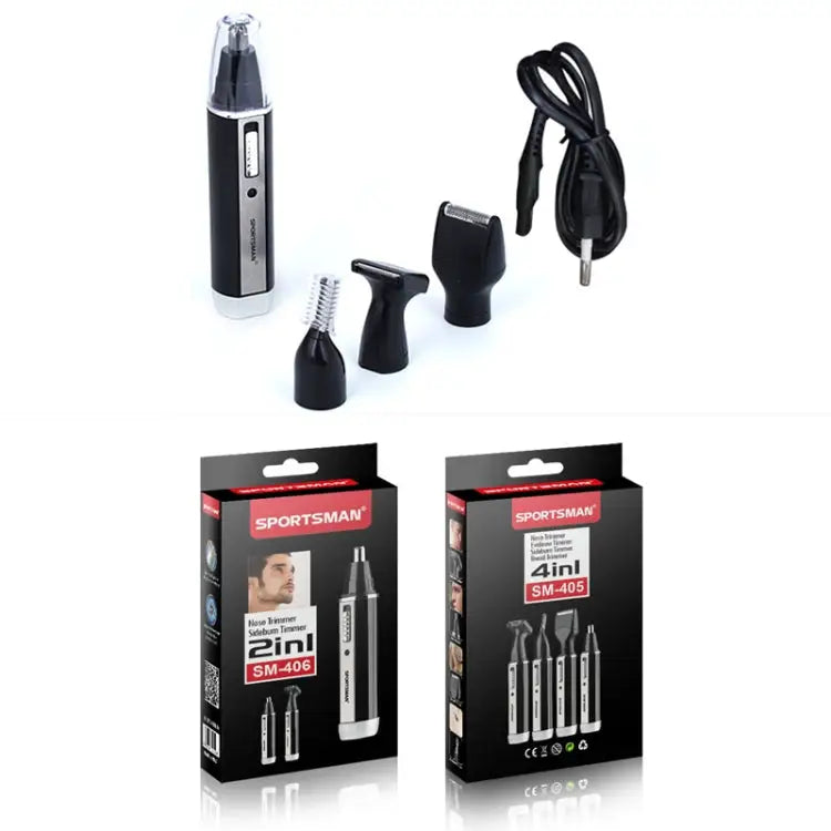 SPORTSMAN Four-in-one Rechargeable Ear Nose Trimmer Electric Shaver Beard Face Eyebrows Hair Trimmer For Men