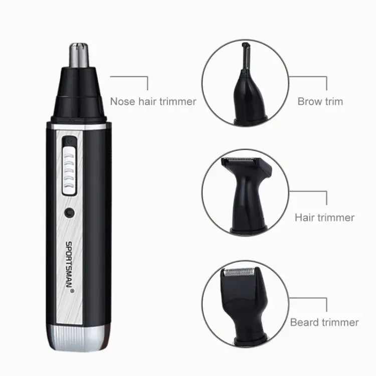 SPORTSMAN Four-in-one Rechargeable Ear Nose Trimmer Electric Shaver Beard Face Eyebrows Hair Trimmer For Men
