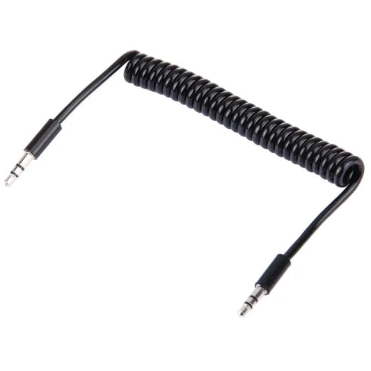 Spring Coiled 3.5mm Aux Cable Compatible with Phones Tablets Headphones MP3 Player Car/Home Stereo & More Length: 15cm