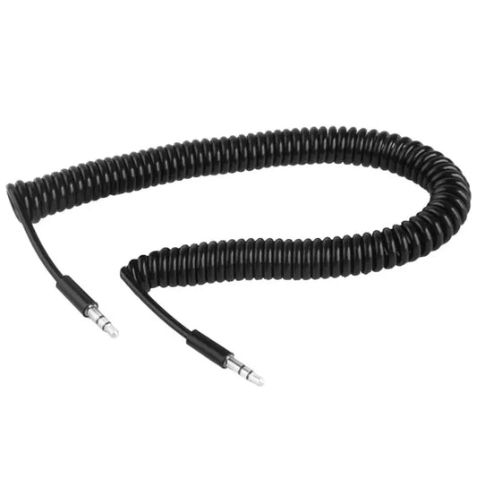 Spring Coiled 3.5mm Aux Cable Compatible with Phones Tablets Headphones MP3 Player Car/Home Stereo & More Length: 45cm