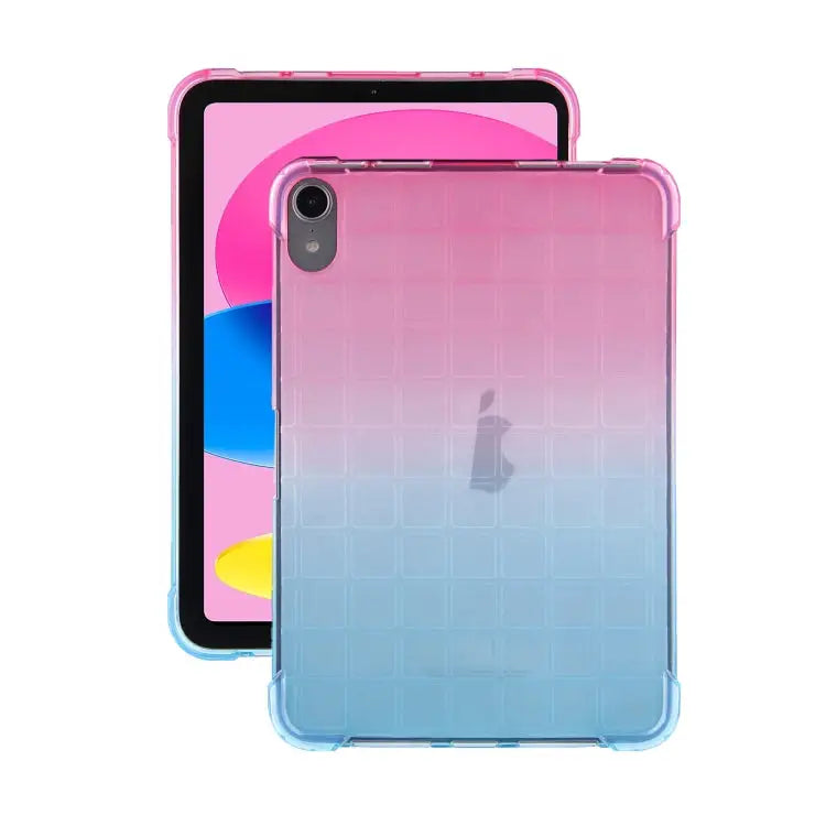 Square Gradient TPU Tablet Case For iPad 10th Gen 10.9 2022 - For iPad 10th Gen 10.9 2022 / Pink Gradient Green - Apple