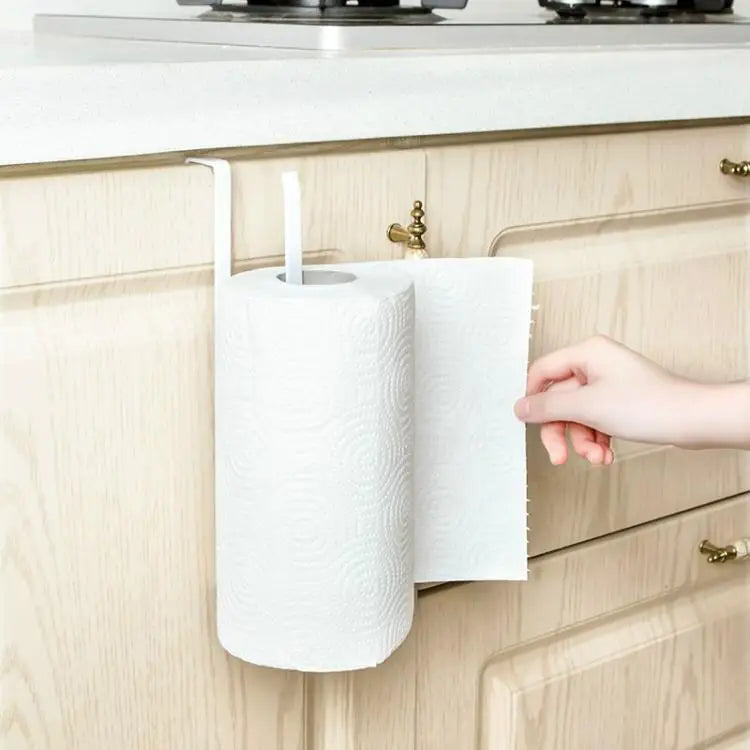 Stainless Metal Kitchen Toilet Paper Towel Rack Paper Towel Roll Holder Cabinet Hanging Shelf Preservative Film Storage