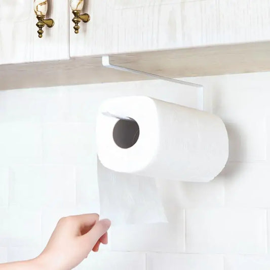 Stainless Metal Kitchen Toilet Paper Towel Rack Paper Towel Roll Holder Cabinet Hanging Shelf Preservative Film Storage