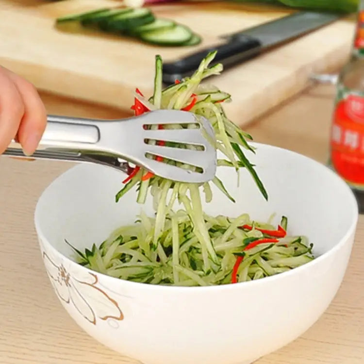 Stainless Steel Barbecue Steak Clip Tongs BBQ Roasting Shovels Leak Steak Shovel Spatula Food Clamp Bread Clips Length: