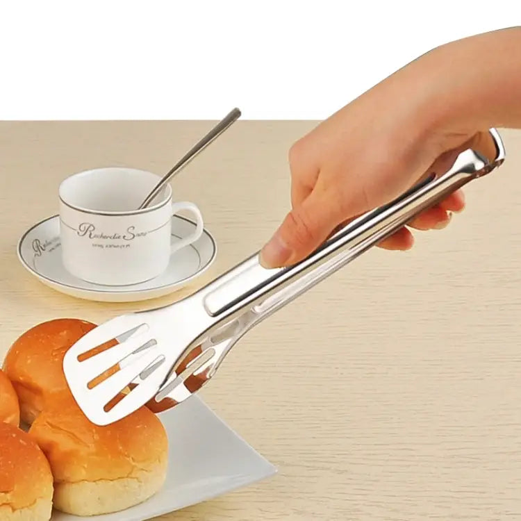 Stainless Steel Barbecue Steak Clip Tongs BBQ Roasting Shovels Leak Steak Shovel Spatula Food Clamp Bread Clips Length: