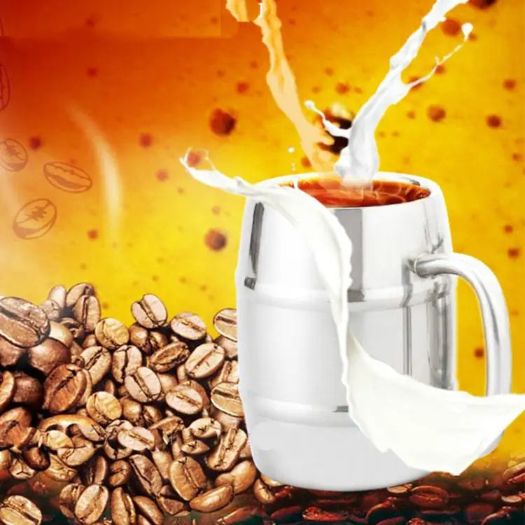 Stainless Steel Beer Cup Mugs Outdoor Camping Western Tea Coffee Cup Insulated Portable Water Cup Drinkware with Handle