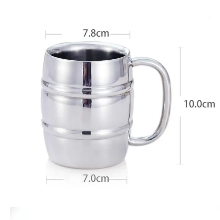Stainless Steel Beer Cup Mugs Outdoor Camping Western Tea Coffee Cup Insulated Portable Water Cup Drinkware with Handle