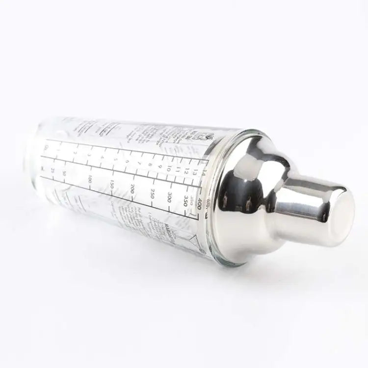 Stainless Steel Glass Cocktail Shaker Tools Milk Tea Cup with Scale Capacity: 450ml 450ml Cocktail Shaker - 450ml