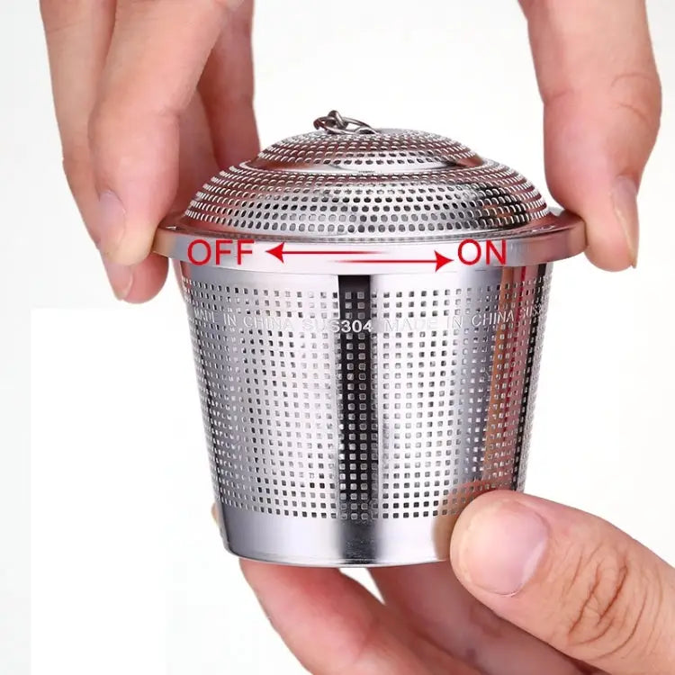 Stainless Steel Locking Spice Tea Strainer Mesh Infuser Tea Ball Filter Middle Size: 6.5 x 6cm Middle Size: 6.5 x 6cm