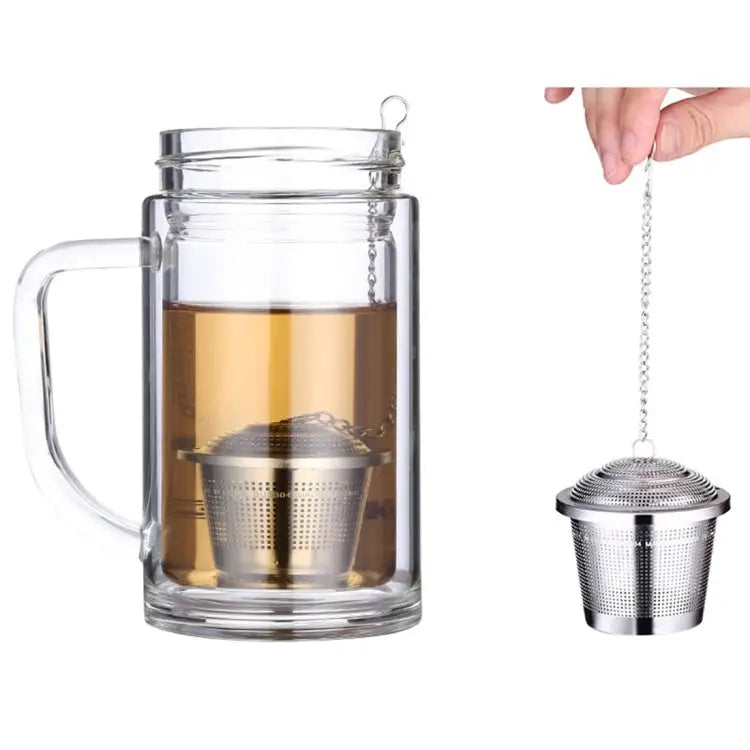 Stainless Steel Locking Spice Tea Strainer Mesh Infuser Tea Ball Filter Middle Size: 6.5 x 6cm Middle Size: 6.5 x 6cm