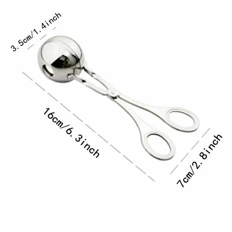 Stainless Steel Meatball Maker Stuffed Meatball Clip DIY Fish Meat Rice Ball Maker Stainless Steel - Stainless Steel