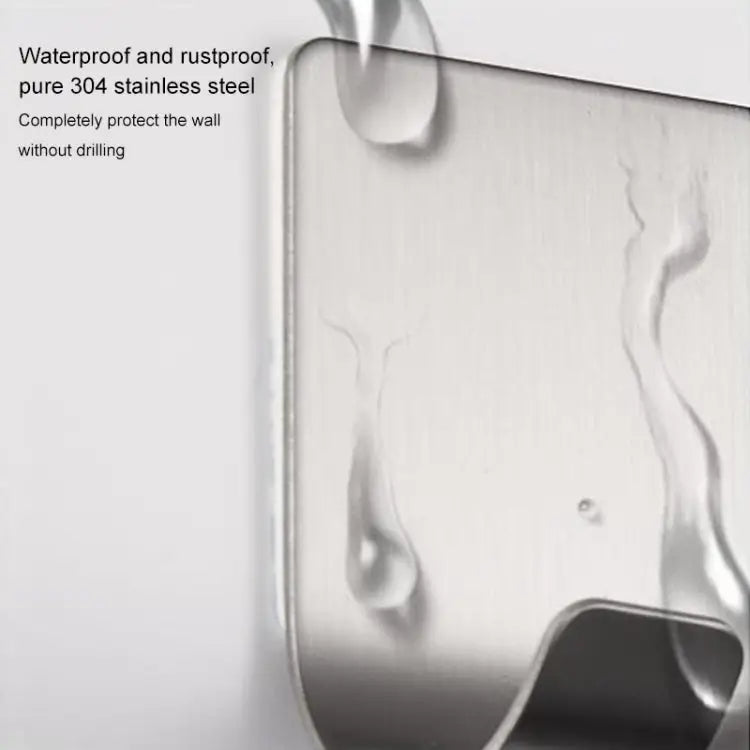Stainless Steel Plug Power Cord Hook Bathroom Non-perforated Storage Rack Size: 61x45mm Stainless Steel Plug Power Cord