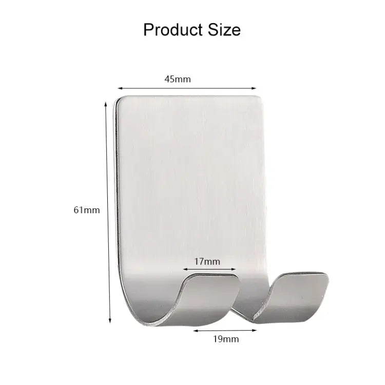 Stainless Steel Plug Power Cord Hook Bathroom Non-perforated Storage Rack Size: 61x45mm Stainless Steel Plug Power Cord