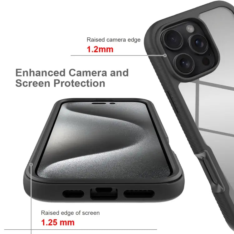 Starry Sky Solid Color Series PC + TPU Phone Case with PET Film For iPhone 16 Pro Max For iPhone 16 Pro For iPhone 16